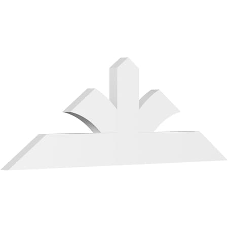 Ekena Millwork Richland Architectural Grade PVC Gable Bracket, 60"W x 20"H x 2"D x 6"F, 8/12 Pitch GBP060X20X0206RIC00